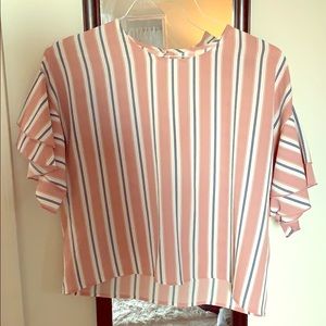 Pink stripe blouse